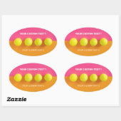 Custom Text Tennis Balls Ovaler Aufkleber (Blatt)