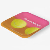 Custom Text Tennis Balls Pappteller (Gewinkelt)