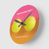 Custom Text Tennis Balls Runde Wanduhr (Winkel)