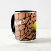 Custom Text Tennis Balls Tasse (Vorderseite Links)