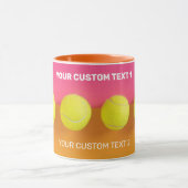 Custom Text Tennis Balls Tasse (Zentrum)