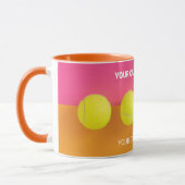 Custom Text Tennis Balls Tasse (Links)