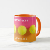 Custom Text Tennis Balls Tasse (VorderseiteRechts)