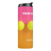 Custom Text Tennis Balls Thermosbecher (Nach links gedreht)