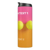 Custom Text Tennis Balls Thermosbecher (Nach rechts gedreht)