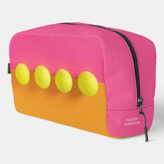 Custom Text Tennis Balls Waschbeutel (Rechte Ecke)