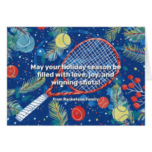 🎾 🎄 Custom text, Tennis hat einen Weihnachtssieg