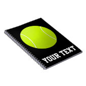Custom Text Tennis Player oder Team School Noteboo Notizblock (Rechte Seite)