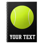 Custom Text Tennis Player oder Team School Noteboo Notizblock (Vorderseite)