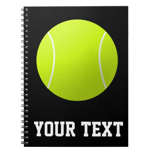 Custom Text Tennis Player oder Team School Noteboo Notizblock (Vorderseite)