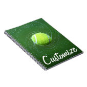 Custom Text Tennis Player Spiral Notebook Notizblock (Rechte Seite)