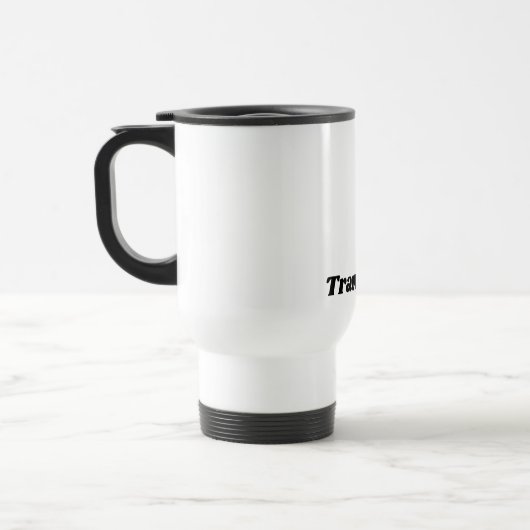 Custom Text Travel Mug in Clean White Finish Reisebecher (Links)