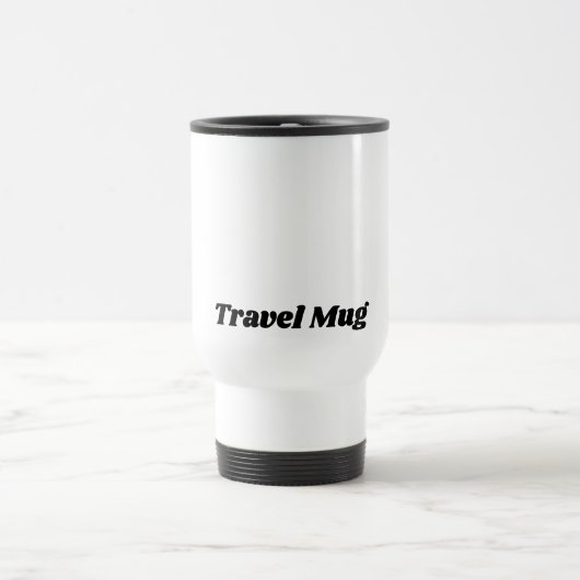 Custom Text Travel Mug in Clean White Finish Reisebecher (Mittel)