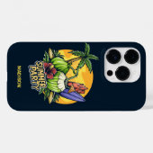 Custom Text Tropical Summer Party Case-Mate iPhone Hülle (Rückseite (Horizontal))