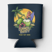 Custom Text Tropical Summer Party Dosenkühler (Vorderseite)