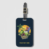 Custom Text Tropical Summer Party Gepäckanhänger (Vorderseite Vertikal)