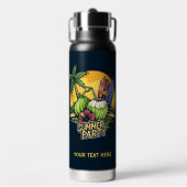 Custom Text Tropical Summer Party Trinkflasche (Vorderseite)