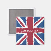 Custom Text Union Jack Flag Art von Heva Weva Magnet (Vorderseite/Rückseite)