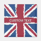 Custom Text Union Jack Flag Art von Heva Weva Magnet (Vorne)