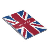 Custom Text Union Jack Flag Art von Heva Weva Notizblock (Rechte Seite)