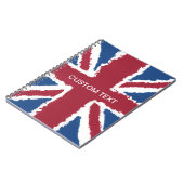 Custom Text Union Jack Flag Art von Heva Weva Notizblock (Linke Seite)
