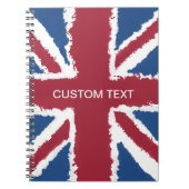 Custom Text Union Jack Flag Art von Heva Weva Notizblock (Vorderseite)