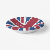 Custom Text Union Jack Flag Art von Heva Weva Pappteller (Gewinkelt)