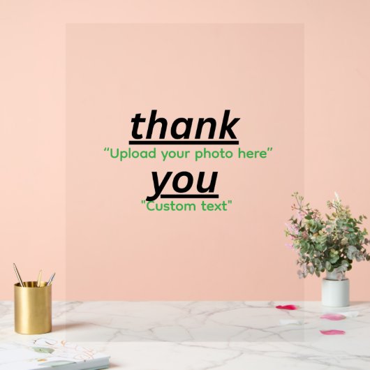 Custom Text & Upload Your Photo Personalized Acrylschild (Hochzeit)