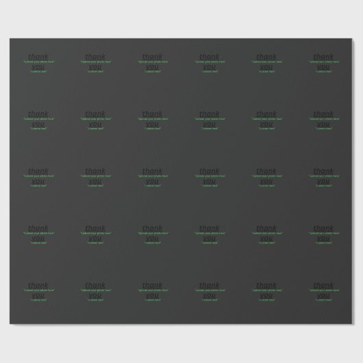 Custom Text & Upload Your Photo Personalized Geschenkpapier (Flach)