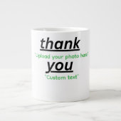 Custom Text & Upload Your Photo Personalized Jumbo-Tasse (Vorderseite)