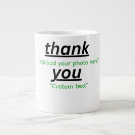 Custom Text & Upload Your Photo Personalized Jumbo-Tasse