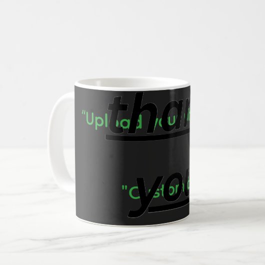 Custom Text & Upload Your Photo Personalized Kaffeetasse (Vorderseite Links)