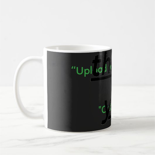 Custom Text & Upload Your Photo Personalized Kaffeetasse (Links)