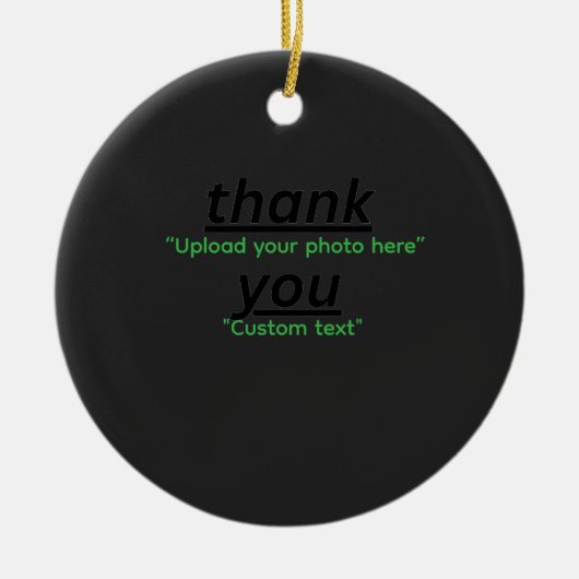 Custom Text & Upload Your Photo Personalized Keramik Ornament (Vorne)