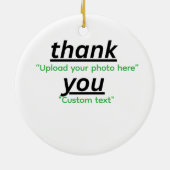 Custom Text & Upload Your Photo Personalized Keramik Ornament (Hinten)