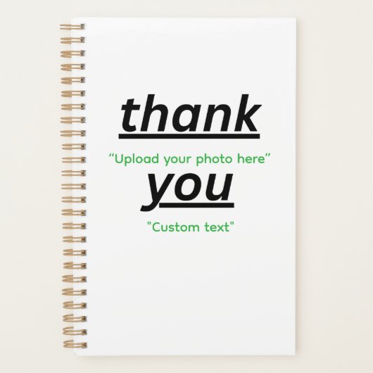 Custom Text & Upload Your Photo Personalized Planer (Vorderseite)