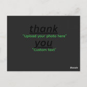 Custom Text & Upload Your Photo Personalized Postkarte (Rückseite)