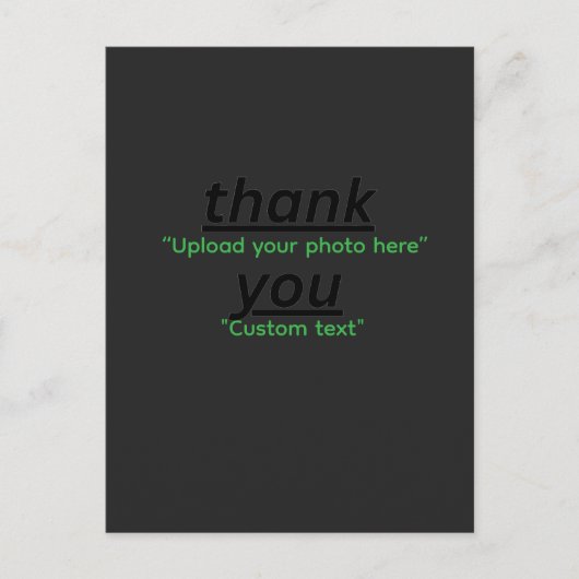 Custom Text & Upload Your Photo Personalized Postkarte (Vorderseite)