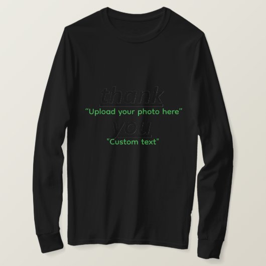Custom Text & Upload Your Photo Personalized T-Shirt (Design vorne)