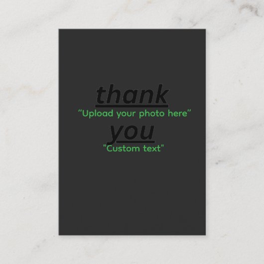 Custom Text & Upload Your Photo Personalized Visitenkarte (Vorderseite)