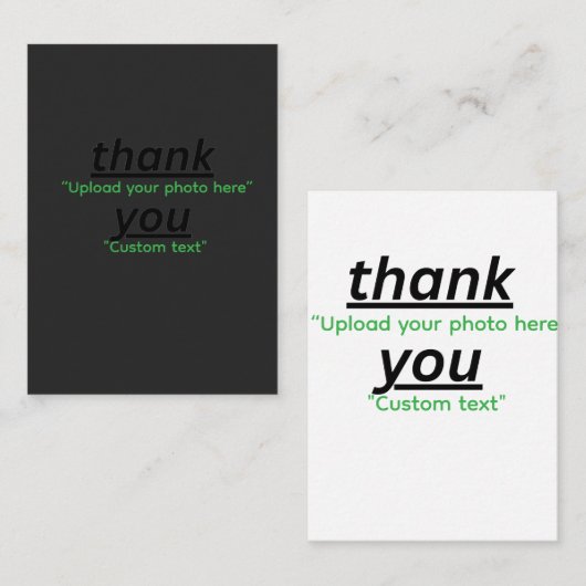 Custom Text & Upload Your Photo Personalized Visitenkarte (Vorne/Hinten)