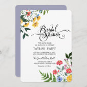 Custom Text Water Flora Bridal Dusche Einladung (Vorne/Hinten)