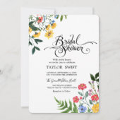 Custom Text Water Flora Bridal Dusche Einladung (Vorderseite)