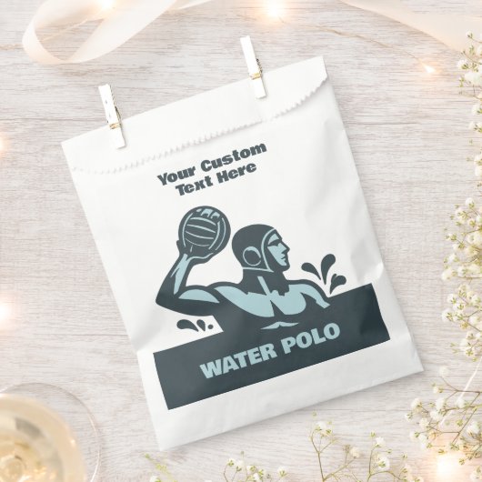 Custom Text Water Polo Geschenktütchen (Ausgeschnitten)