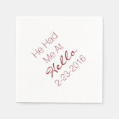 Custom Text Wedding Cocktail Napkin Serviette (Vorderseite)