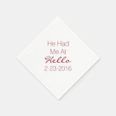Custom Text Wedding Cocktail Napkin Serviette (Ecke)