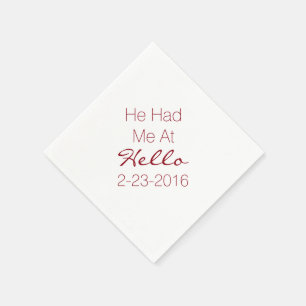Custom Text Wedding Cocktail Napkin Serviette