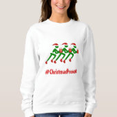 Custom Text Weihnachtsläufer Sweatshirt (Vorderseite)