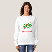 Custom Text Weihnachtsläufer Sweatshirt (Vorne ganz)