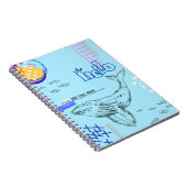 CUSTOM TEXT - Whale Collage Notebook Notizblock (Rechte Seite)
